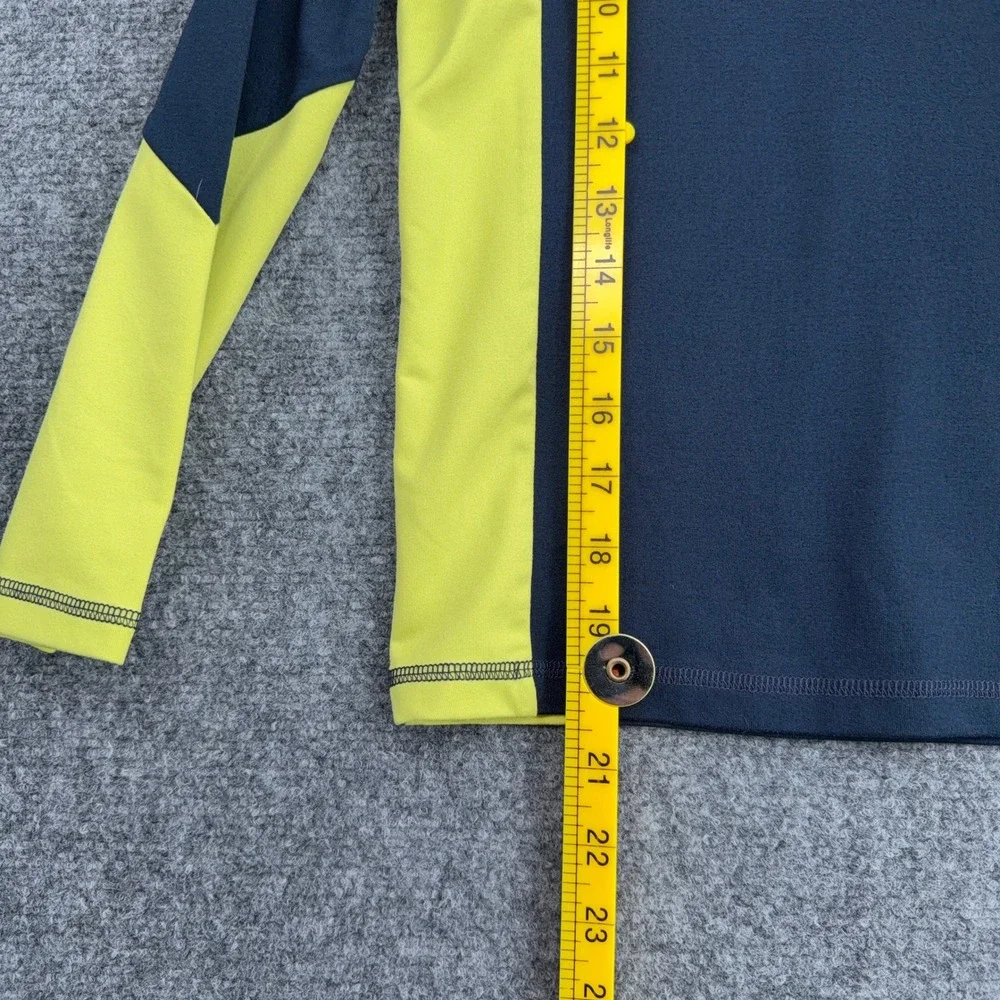 Mini Boden Rash Guard Kids 7-8Y Polyester Elastane Navy Neon Yellow